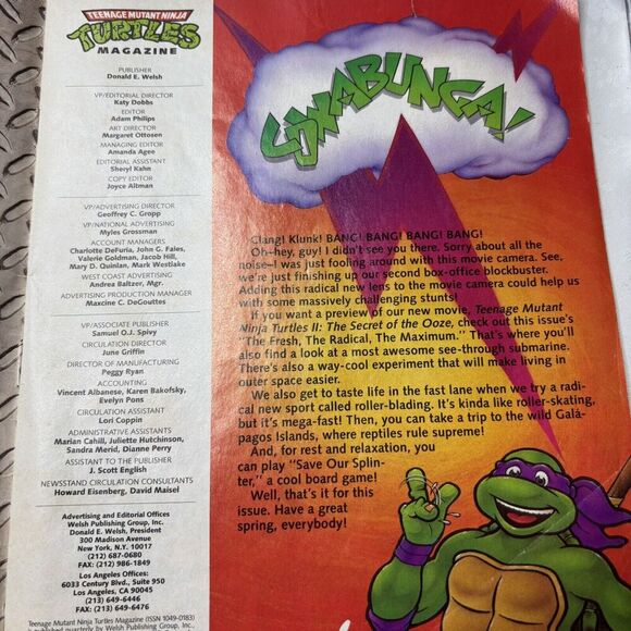 Vintage Teenage Mutant Ninja Turtles 1991 Magazine - Picture 3 of 6